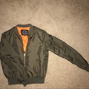 Green bomber jacket